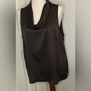 Vince Camaro chocolate brown Sleeveless Top Size Medium. Cowel neckline.